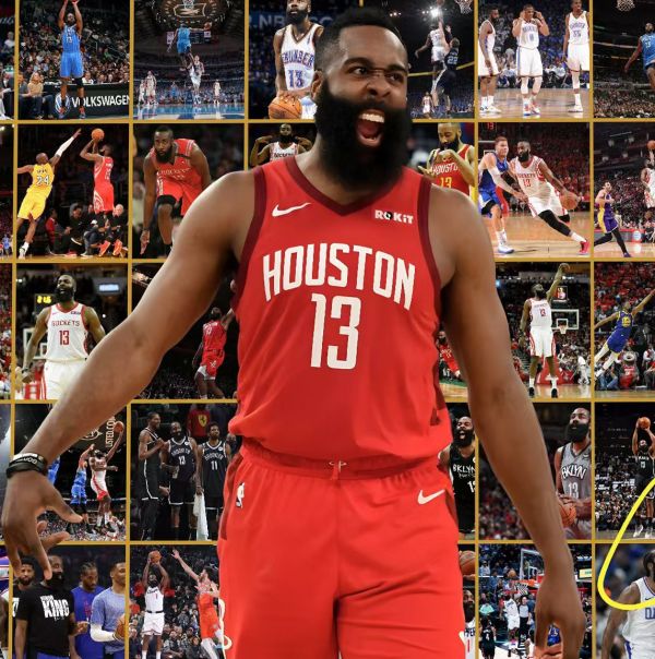 H2工作室 《留在巔峯–詹姆斯哈登》NBA快船火箭籃網大鬍子哈登裝飾畫 