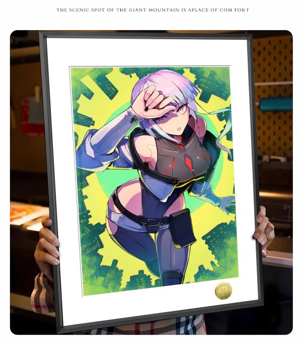 皇呱《邊緣行者露西》賽博浪客夜之城裝飾畫 