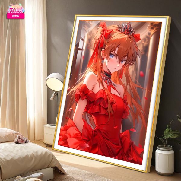 阿喵畫社 玫瑰禮服明日香 裝飾畫 