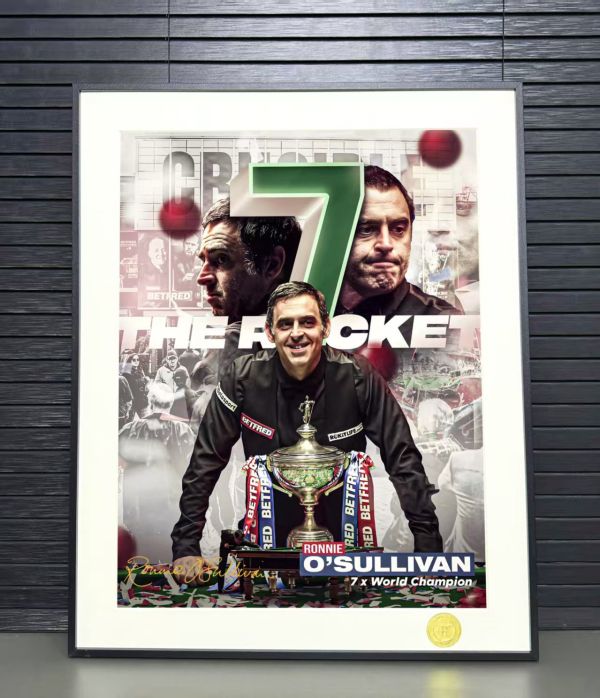 H2工作室 《奧沙利文》斯諾克火箭羅尼奧沙利文75三傑裝飾畫 