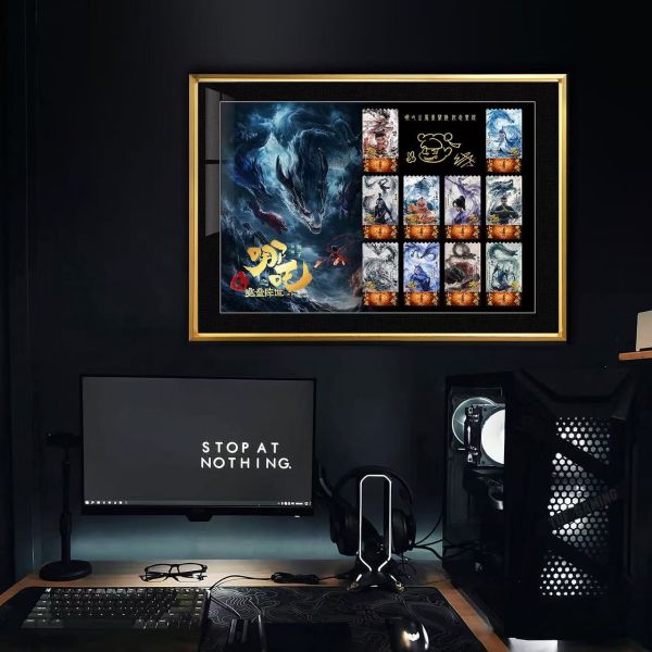 千鳥社 《哪吒票根 票房登頂紀念》哪吒之魔童鬧海敖丙敖光太乙真人申公豹裝飾畫 