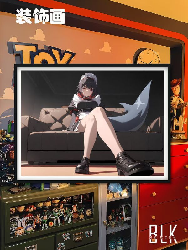 巴洛克 鯊魚妹艾蓮喬Ellen Joe絕區零裝飾畫/冰箱貼 