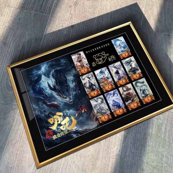 千鳥社 《哪吒票根 票房登頂紀念》哪吒之魔童鬧海敖丙敖光太乙真人申公豹裝飾畫 