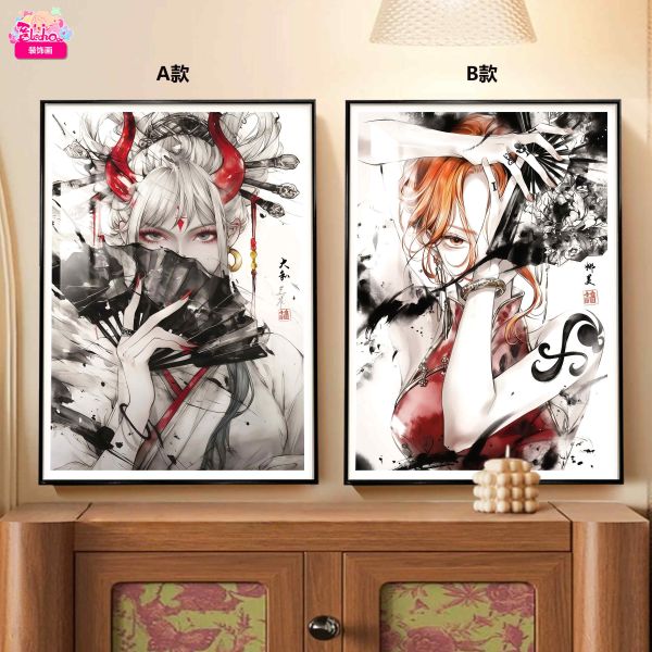 阿喵畫社 水墨風娜美大和裝飾畫 