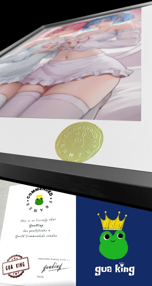 皇呱《雷姆拉姆比心》Re：從零開始的異世界生活睡衣裝飾畫 