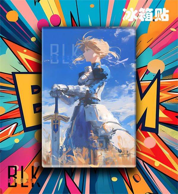 巴洛克《油畫saber》Fate亞瑟王阿爾託莉雅·潘德拉貢裝飾畫 