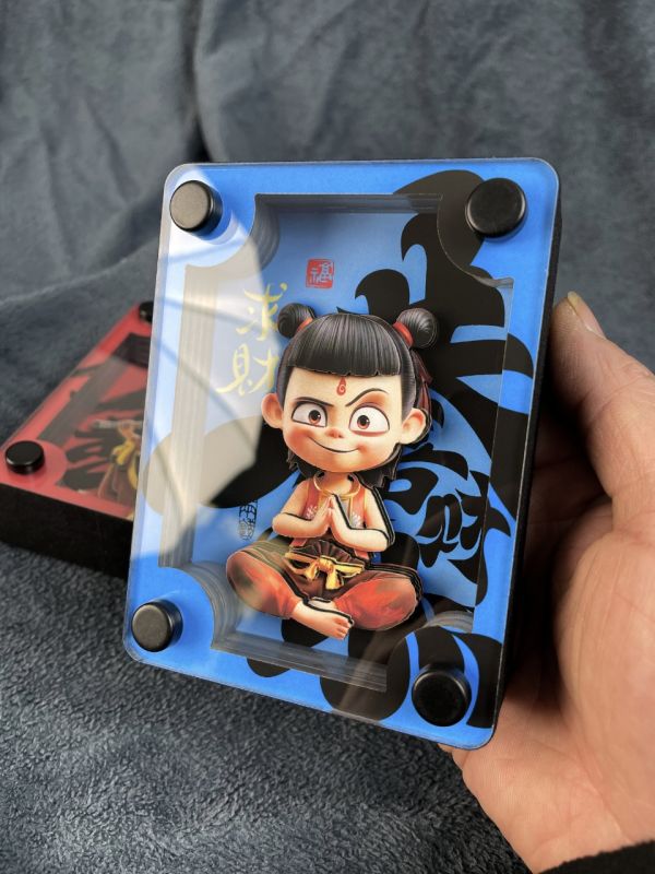 萌萌匠 卡通魔丸哪吒周邊立體卡磚裝飾擺臺 
