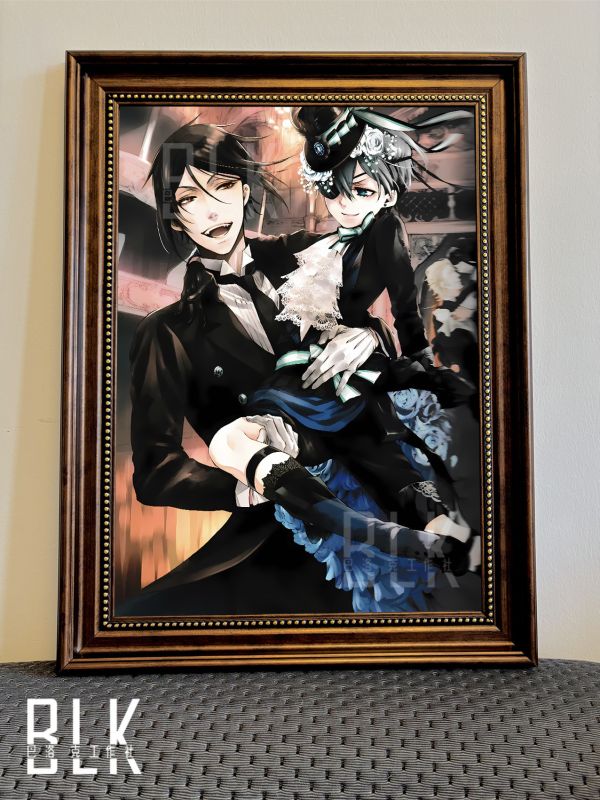 巴洛克 黑執事Black Butler塞巴斯蒂安夏爾384復古裝飾畫 