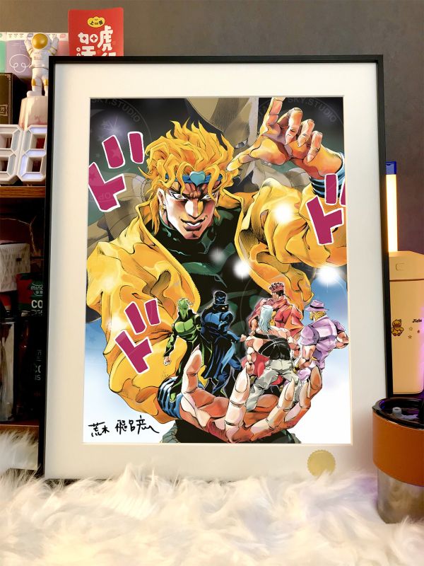 星空《迪奧·布蘭度》JOJO的奇妙冒險世界石鬼面裝飾畫 
