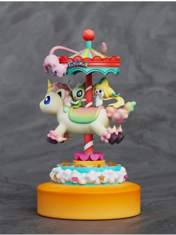 sun 太陽工作室 寶可夢遊樂園系列-旋轉木馬第七彈 三幻獸 