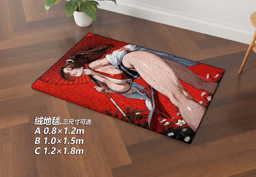 千鳥社 《日式火舞》不知火舞拳皇餓狼傳說午睡毯地毯裝飾畫 