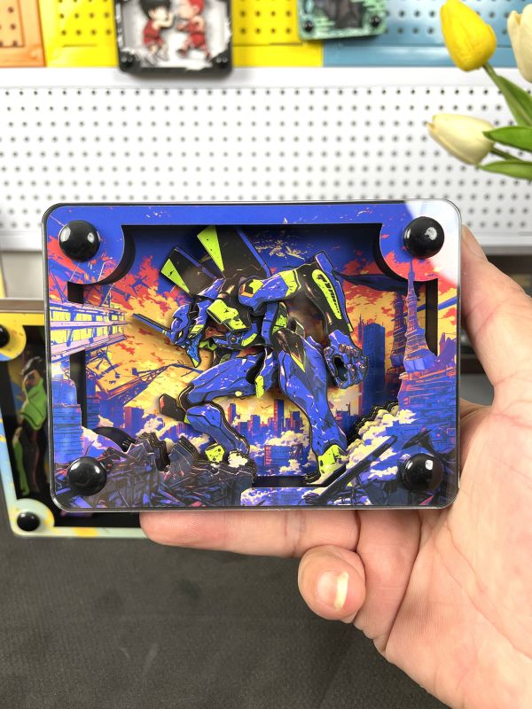 萌萌匠 新世紀福音戰士EVA01初號機亞克力方磚擺件 