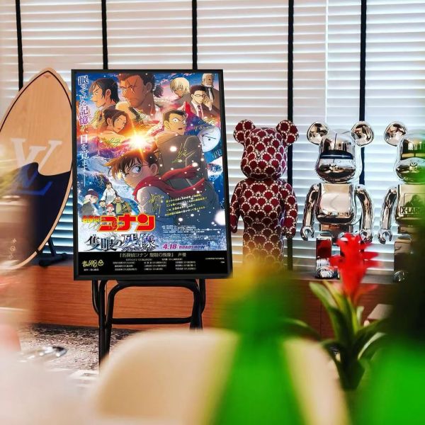 千鳥社 《獨眼的殘像》名偵探柯南新一小蘭灰原哀簽名裝飾畫 