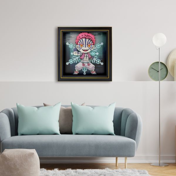 凹凸PANDA 鬼滅之刃無限城篇 C款綺窩座立體掛畫擺臺 