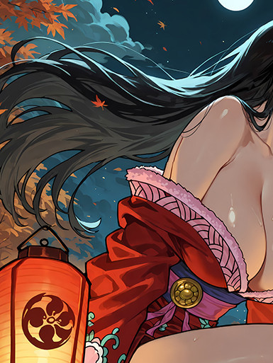 巴洛克 《月下女帝》海賊王波雅漢庫克七武海裝飾畫冰箱貼 
