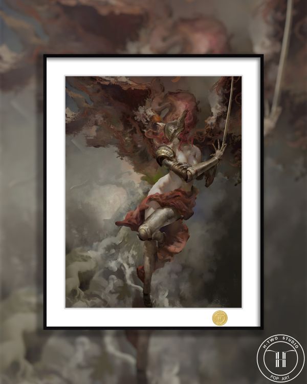 H2工作室 《瑪蓮妮亞》女武神艾爾登法環裝飾畫 