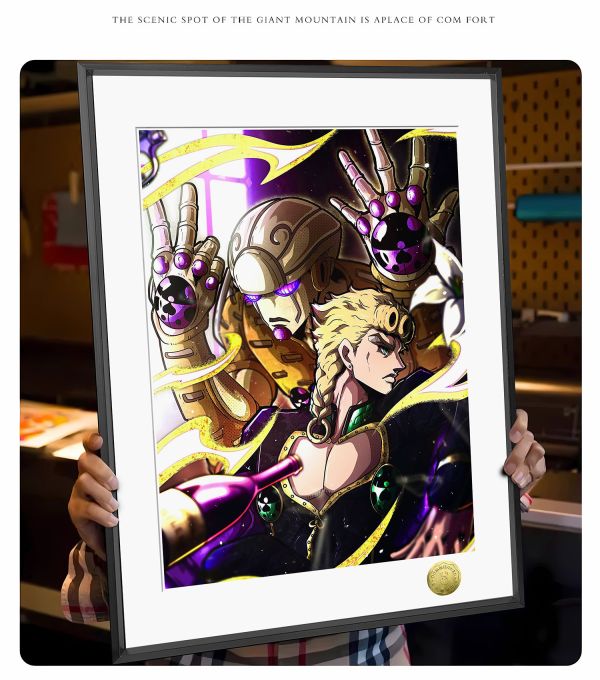 皇呱《5代jojo》JOJO的奇妙冒險喬魯諾·喬巴拿黃金體驗裝飾畫 