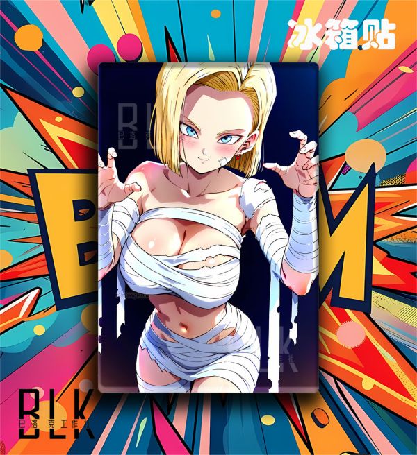 巴洛克《萬聖節18號》拉姿麗lazuli七龍珠人造人裝飾畫冰箱貼 