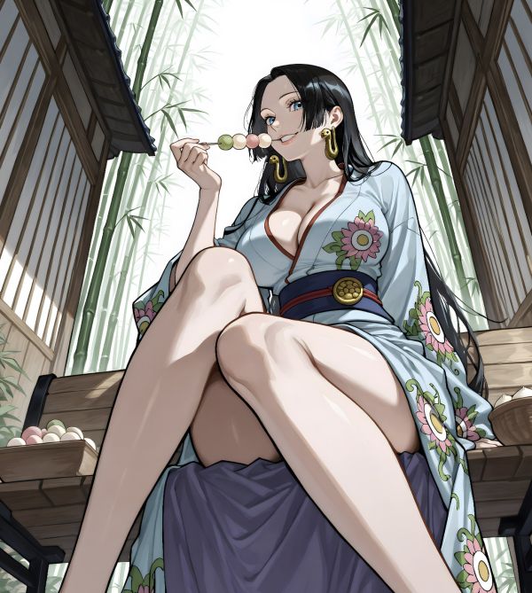 H2工作室《和風女帝》海賊王波雅漢庫克七武海裝飾畫 