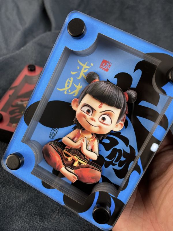 萌萌匠 卡通魔丸哪吒周邊立體卡磚裝飾擺臺 