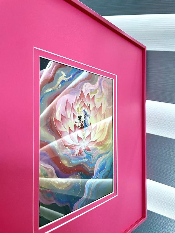 千鳥社 《藕餅藝術畫》哪吒之魔童鬧海敖丙靈珠魔丸三太子藝術裝飾畫擺臺 