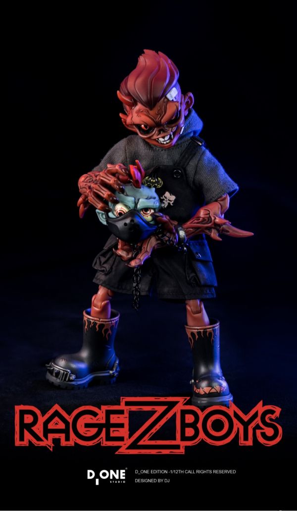 正版授權 D_ONESTUDIO RAGE-ZBOYS系列-牙仔 1/12可動人偶 失控版 