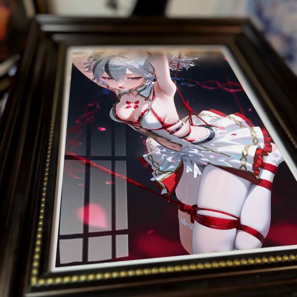 阿喵畫社 椿擺臺裝飾畫 