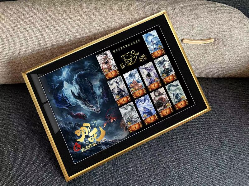 千鳥社 《哪吒票根 票房登頂紀念》哪吒之魔童鬧海敖丙敖光太乙真人申公豹裝飾畫 