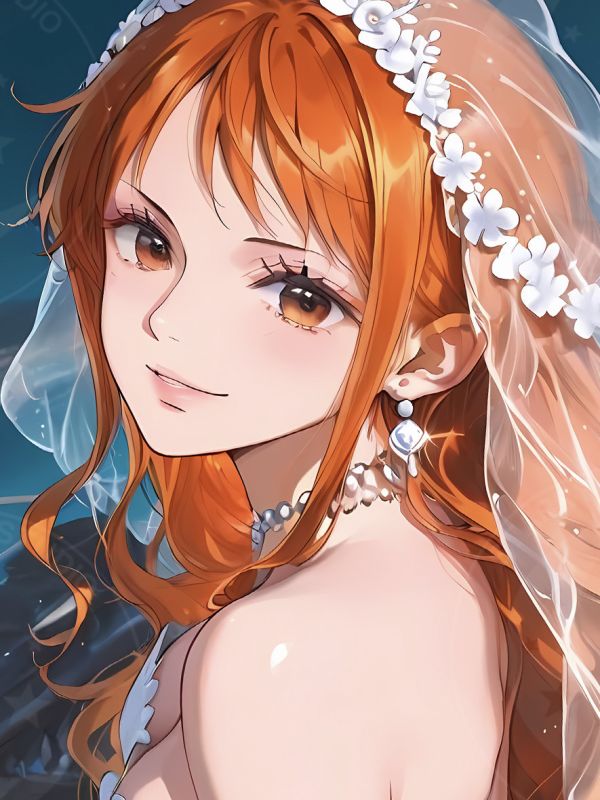 星空《花嫁娜美》Nami小賊貓海賊王草帽裝飾畫 