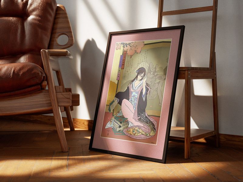 千鳥社《真希波 浮世繪》EVA新世紀福音戰士午睡毯地毯裝飾畫 