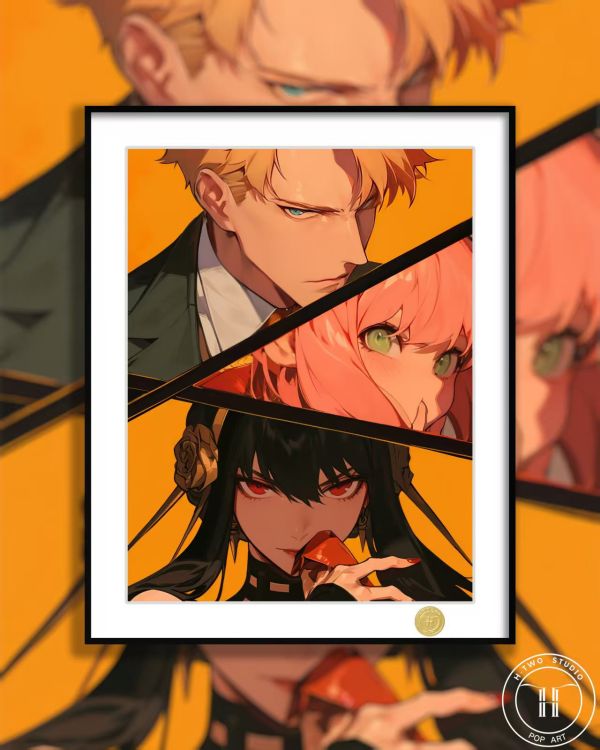 H2工作室 《福傑一家》間諜過家家阿尼亞約爾黃昏裝飾畫 