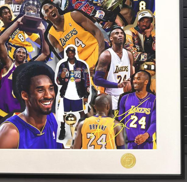 H2工作室 《科比布萊恩特》NBA湖人隊小飛俠黑曼巴科比裝飾畫 