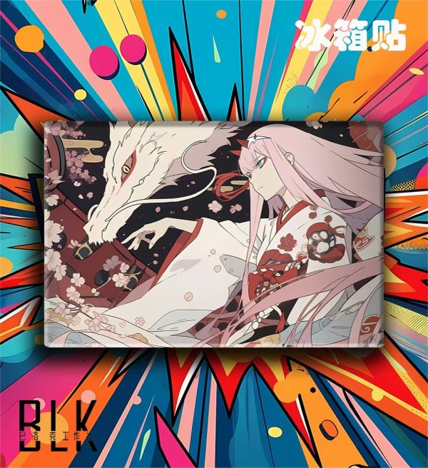 巴洛克 和服零二02國家隊DARLING in the FRANXX裝飾畫/冰箱貼 
