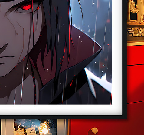 巴洛克《雨夜鼬》宇智波鼬Itachi火影忍者裝飾畫冰箱貼 