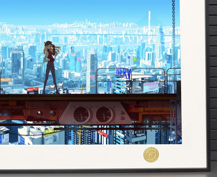 H2工作室 《鳥瞰EVA》新世紀福音戰士明日香裝飾畫 