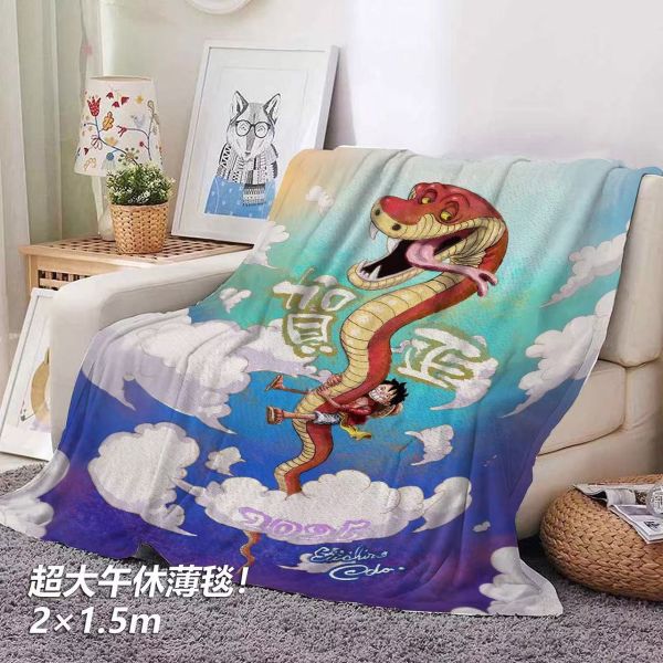 千鳥社 《魯夫蛇年賀正》海賊王蛇年賀正尾田榮一郎簽名午睡毯地毯裝飾畫 