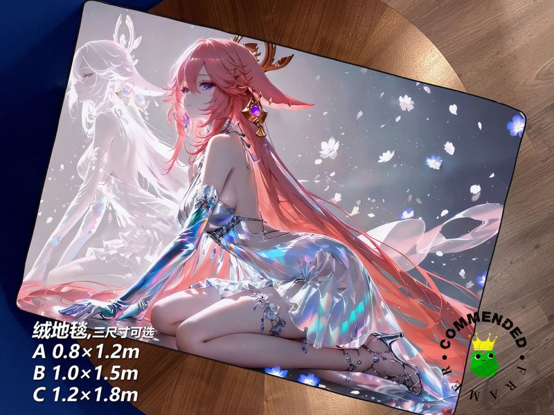 皇呱《曼妙身姿八重神子》原神大巫女狐之血裝飾畫 