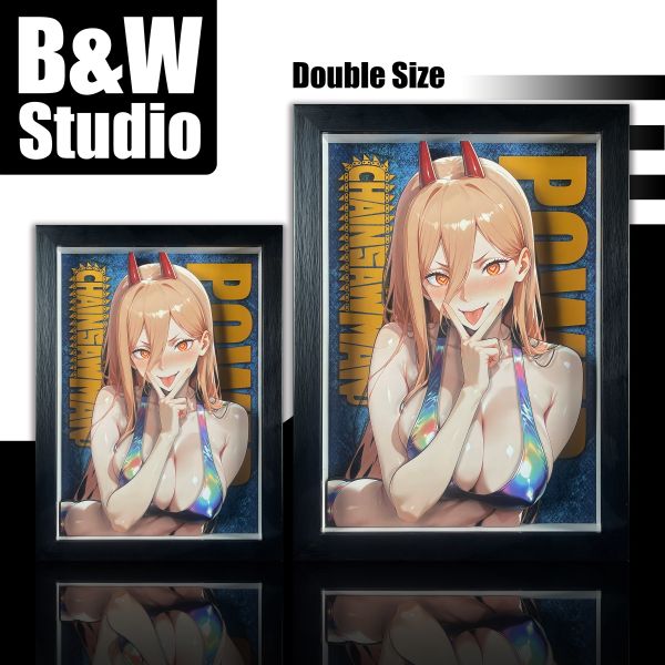 黑白畫映B&W Studio Chainsaw Man 帕瓦 泳裝半身立體裝飾畫 