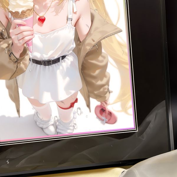 阿喵畫社 冰淇淋伊地知虹夏超清精裱畫 