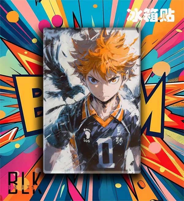 巴洛克 排球少年小太陽日向翔陽烏野高校動漫藝術裝飾畫/亞克力冰箱貼 