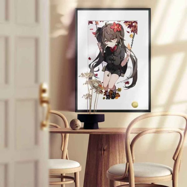 皇呱 《往生堂堂主》原神胡桃璃月同人周邊裝飾畫 