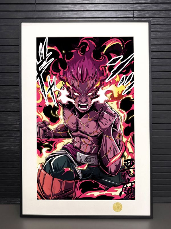 H2工作室《夜凱》火影忍者邁特凱宇智波斑卡卡西鳴人佐助裝飾畫 