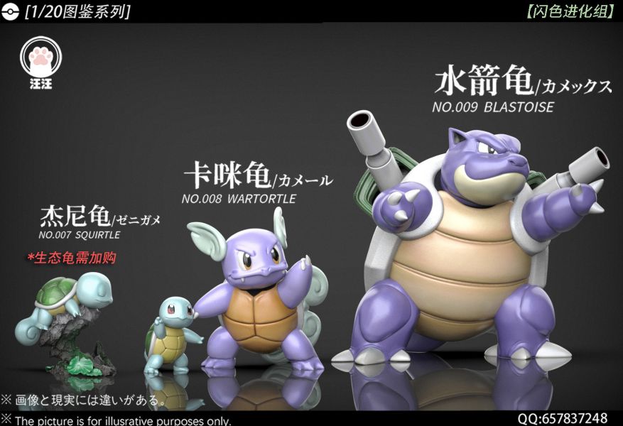 汪汪studio 水箭龜組 1/20圖鑑系列 