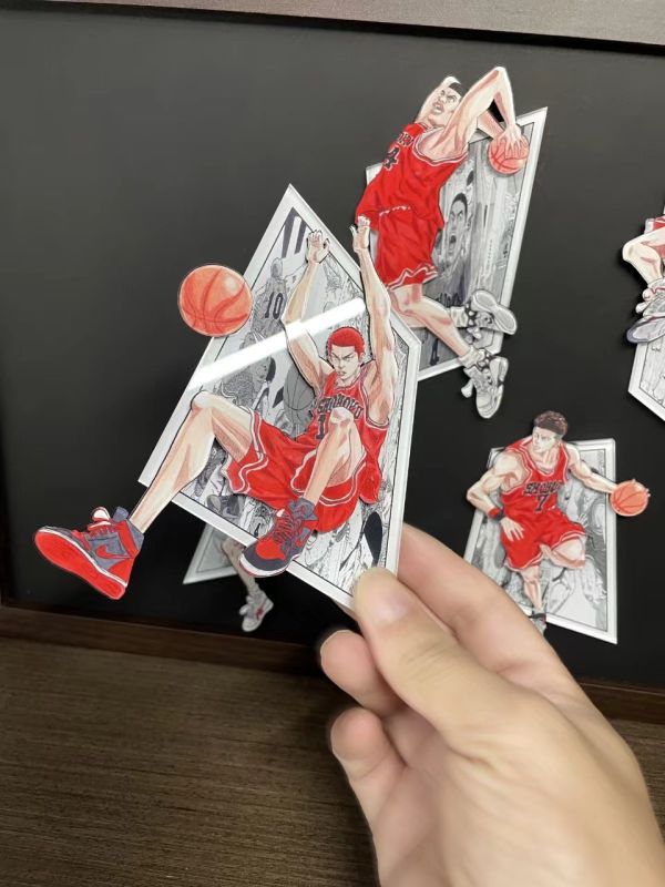 萌萌匠 灌籃高手冰箱貼3d立體卡通動漫湘北五虎磁貼 