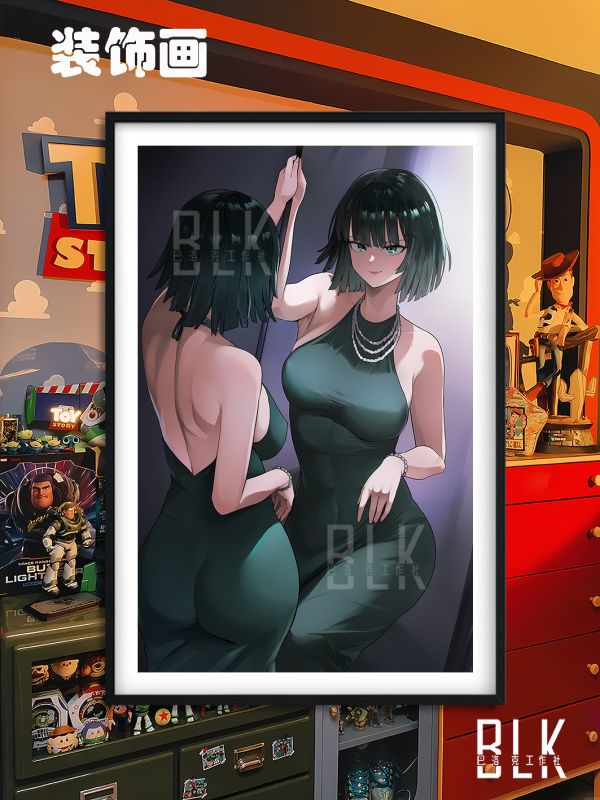 巴洛克《禮服吹雪》一拳超人Fubuki裝飾畫冰箱貼 