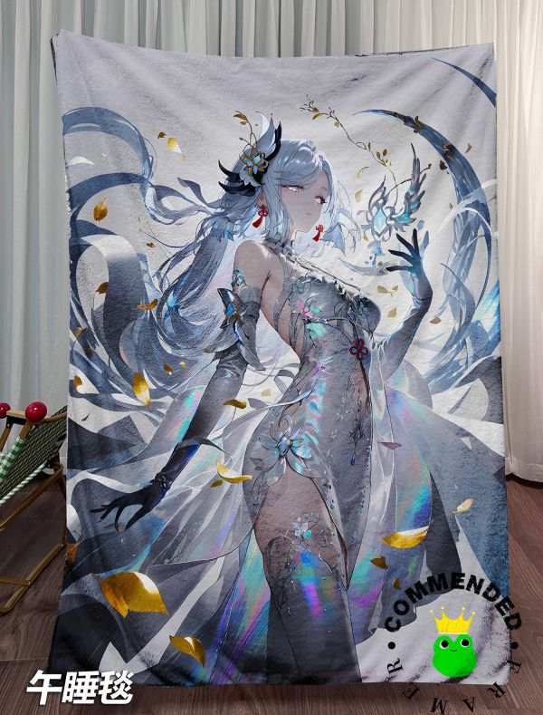 皇呱 《雲鶴申鶴》冰肌玉骨同人周邊裝飾畫 