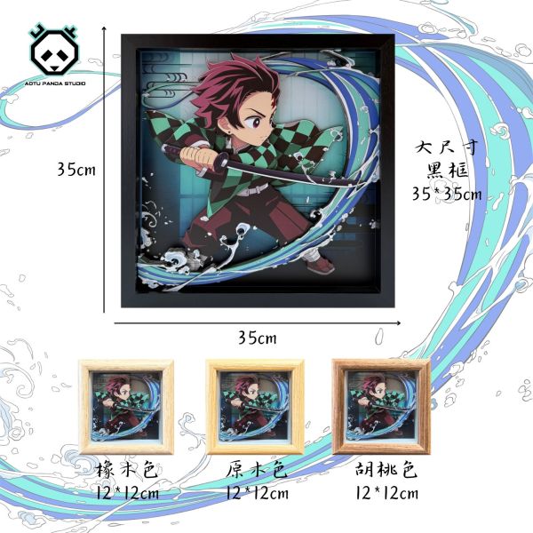 凹凸PANDA 鬼滅之刃無限城篇 D款炭治郎立體裝飾掛畫擺臺 