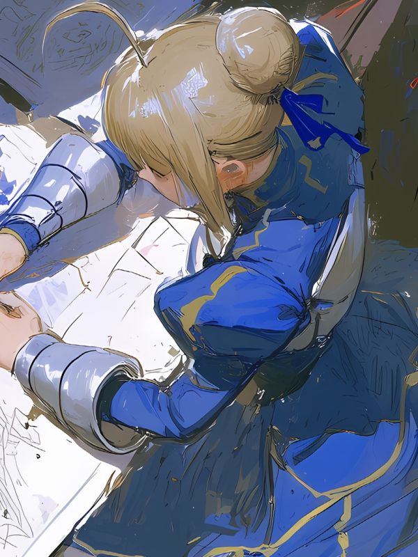 星空 《契約之花》阿爾託莉雅saber吾王亞瑟王Fate/stay night裝飾畫 