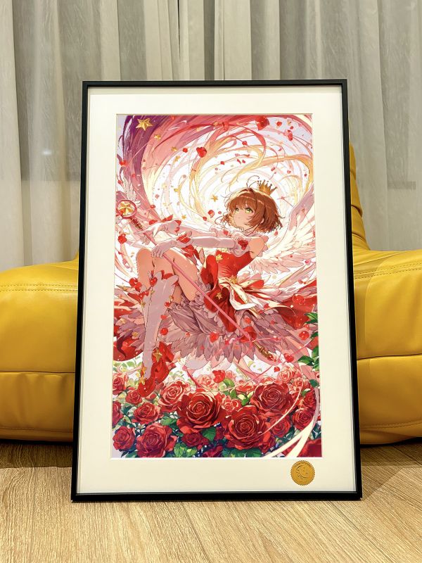 星空《玫瑰小櫻》百變小櫻魔卡少女櫻裝飾畫 