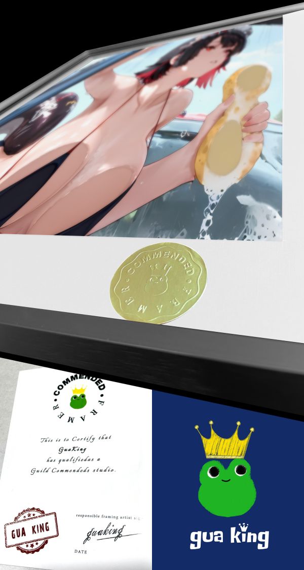 皇呱《艾蓮比基尼擦車》絕區零鯊魚女僕艾蓮·喬溼身裝飾畫 
